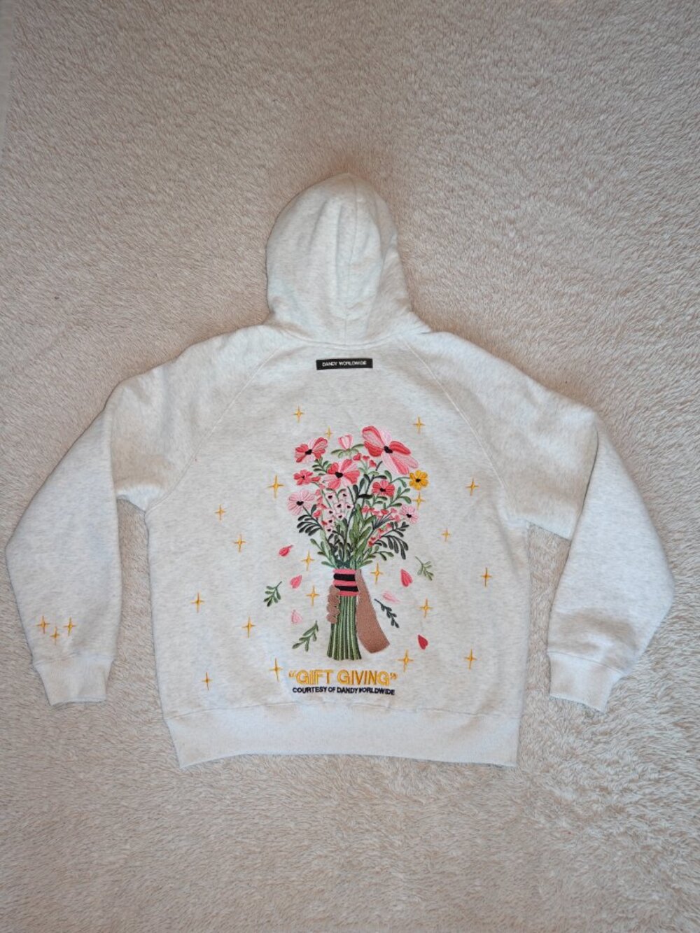 Women's Size XS Dandy Gift Giving Oversized Lux Hoodie in Heather Gray, Like New